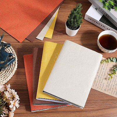 8 Sheets 4 Colors Linen Book Covers DIY-CP0010-67A-1