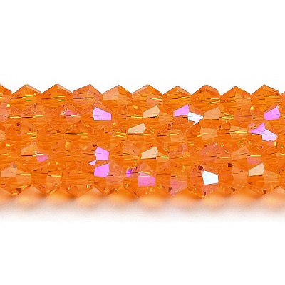 Transparent Electroplate Glass Beads Strands LS-EGLA-A039-T3mm-L23-1