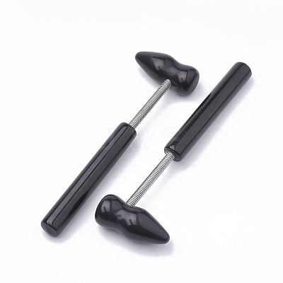 Natural Blackstone  Hand Massage Sticks DJEW-N002-01A-1