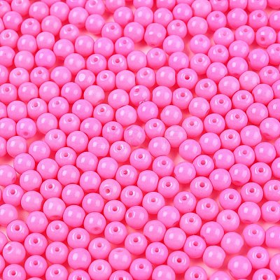 Opaque Baking Paint Glass Beads DGLA-T004-02J-1