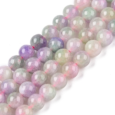 Dyed Natural White Jade Beads Strands G-T138-6mm-210-8-1