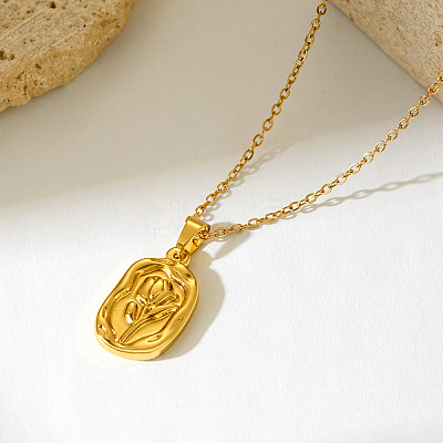 201 Stainless Steel Pendant Necklaces for Women WGB940F-03-1