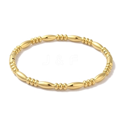 304 Stainless Steel Textured Ring Hinged Bangles for Women BJEW-I315-17G-1