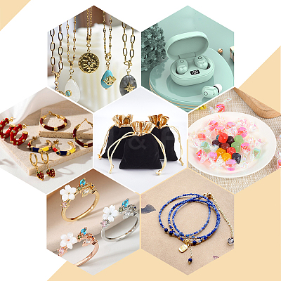 Rectangle Velvet Jewelry Pouches Bags TP-BBC0001-09A-03-1