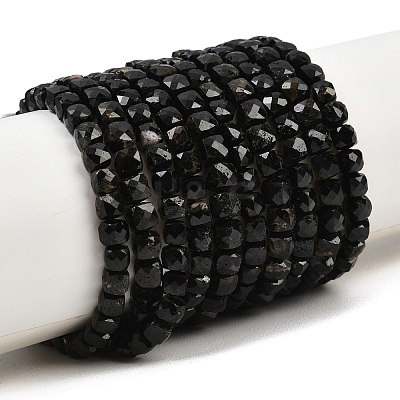 Natural Black Tourmaline Beads Strands X-G-P612-B01-01-1