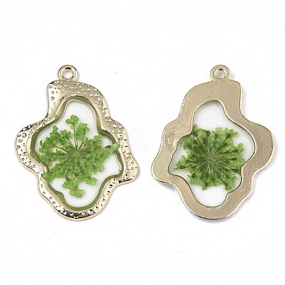 Epoxy Resin Pendants RESI-T045-028B-1