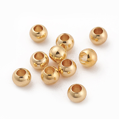 Brass Spacer Beads X-KK-T016-17G-1
