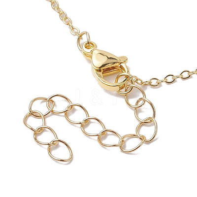 Round Acrylic Imitated Pearl Pendant Necklaces NJEW-JN04777-1