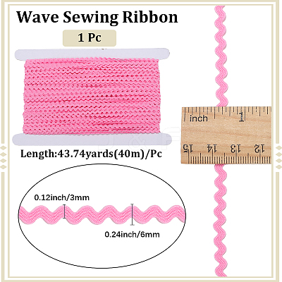 40M Polyester Wavy Fringe Trim Ribbon OCOR-GF0004-39B-1