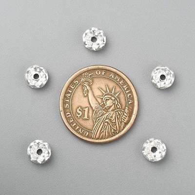 Iron Crystal Rhinestone Spacer Beads RB-A008-8MM-S-1