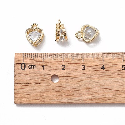 Heart Alloy Charms ZIRC-R007-043A-03-1