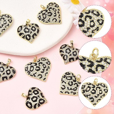 2Pcs 2 Styles Rack Plating Brass Cubic Zirconia Pendants KK-YW0004-08-1