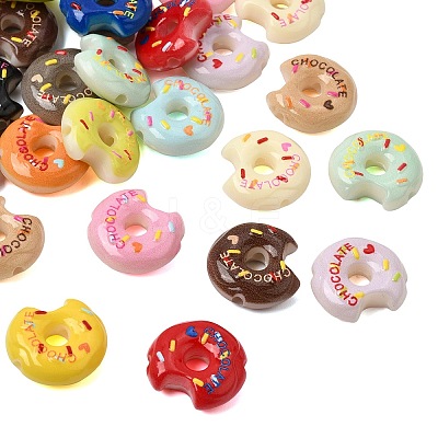 Printed Opaque Acrylic Imitation Dessert Beads AC-CBAD0C5-06-1