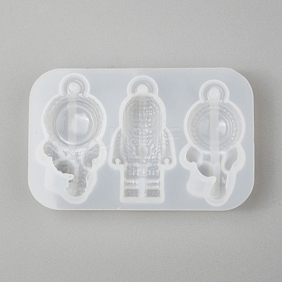 DIY Spaceman Silicone Pendant Molds X-DIY-P006-27-1