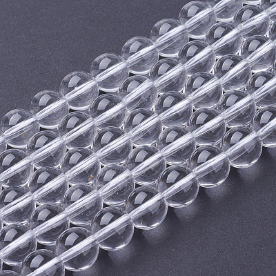 Natural Quartz Crystal Beads Strands G-C175-8mm-2-1