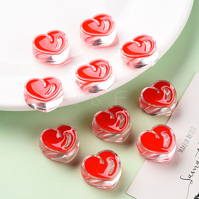 Transparent Enamel Acrylic Beads TACR-S155-004F-1