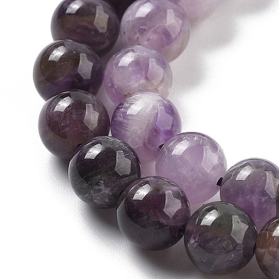 Natural Amethyst Beads Strands X-G-G779-8MM-05A-1