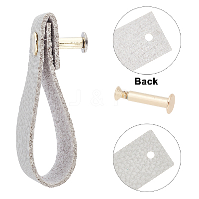 PU Leather Drawer Cabinet Handles DIY-WH0258-81C-1