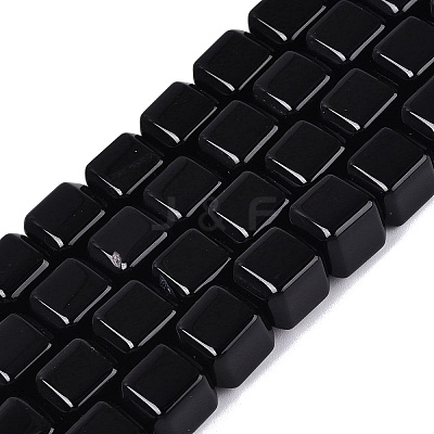 Natural Black Onyx Beads Strands G-Q608-10A-1