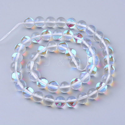 Synthetic Moonstone Beads Strands X-G-R375-6mm-B13-1
