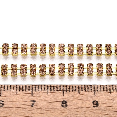 Iron Rhinestone Cup Chains CH-N005-04B-G-1