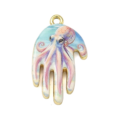 Printed Brass Pendants KK-CBAF4A6-01G-02-1