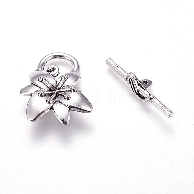 Tibetan Style Alloy Toggle Clasps PALLOY-F230-02AS-1