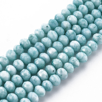 Opaque Baking Paint Glass Beads Strands EGLA-N006-009A-A04-1