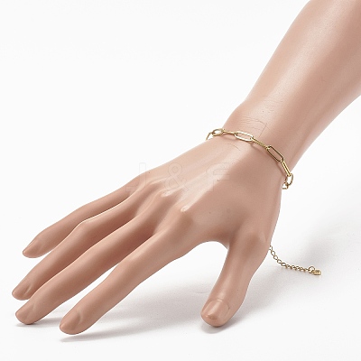 304 Stainless Steel Paperclip Chains Bracelet X-BJEW-JB06523-01-1