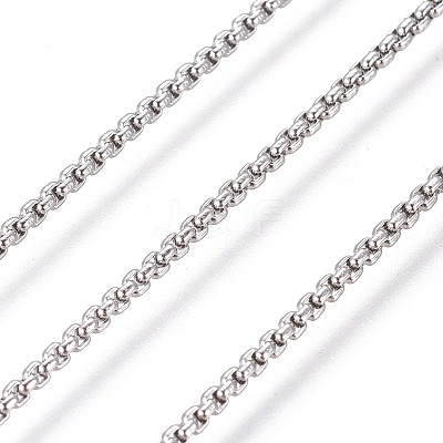 Tarnish Resistant 304 Stainless Steel Box Chains CHS-E018-02P-1