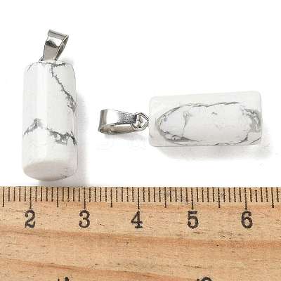 Natural Howlite Pendants G-B127-17P-05-1