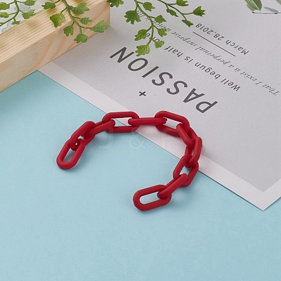 Handmade Rubberized Style Acrylic Cable Chains AJEW-JB00868-02-1