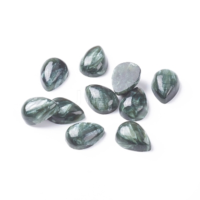 Natural Seraphinite Cabochons G-E557-09A-1