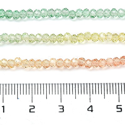 Transparent Painted Glass Beads Strands X1-DGLA-A034-T1mm-A04-1