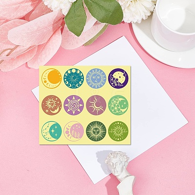 Paper Self Adhesive Gold Foil Embossed Stickers DIY-WH0434-014-1