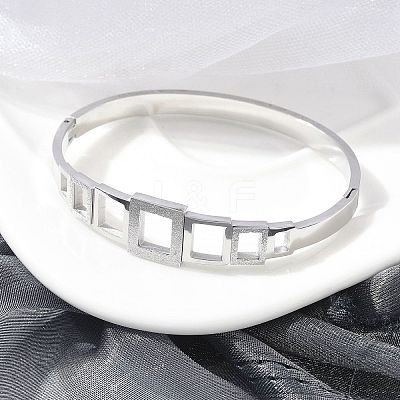 304 Stainless Steel Hinged Bangles for Women BJEW-A011-17P-1