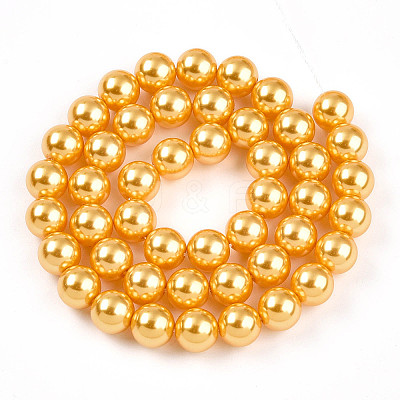Baking Paint Pearlized Glass Pearl Bead Strands HY-N002-8mm-A08-1