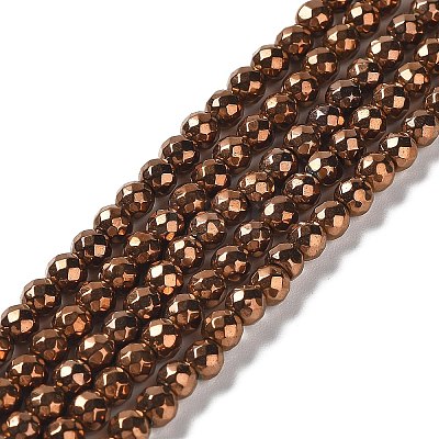 Non-magnetic Synthetic Hematite Beads Strands G-G092-4mm-1