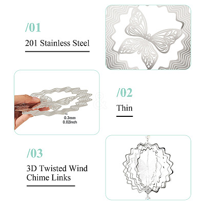 201 Stainless Steel Connector Charms/Links STAS-TA0005-94-1