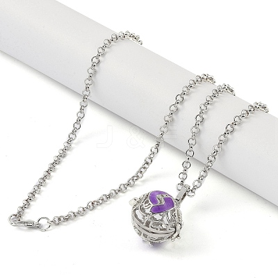 Brass Enamel Pendant Necklaces NJEW-G089-07P-01-1