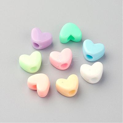 Opaque Acrylic European Beads SACR-Q187-02-1