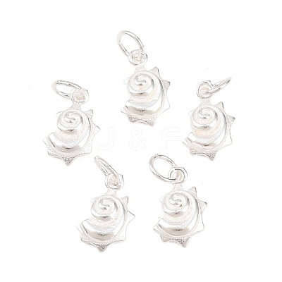 925 Sterling Silver Shell Shape Charms STER-I023-01S-01-1