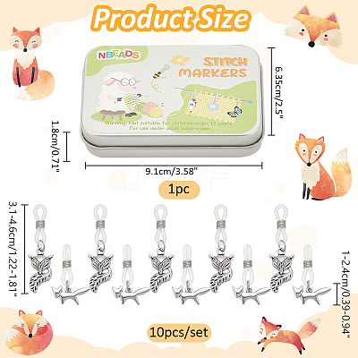 Fox Knitting Tool Alloy Needle Cap DIY-NB00001-1