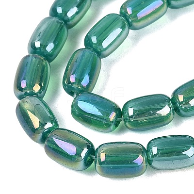 Electroplate Imitation Jade Glass Beads Strands EGLA-Q132-03B-B04-1