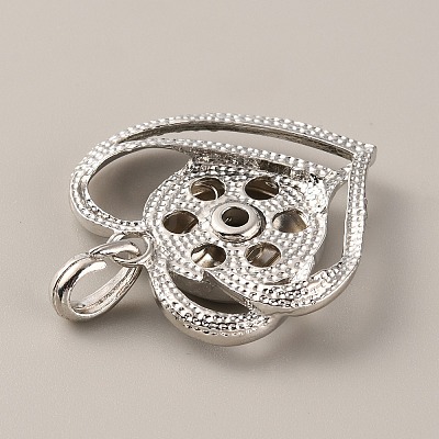 Alloy Rhinestone Hang Snap Base Pendants FIND-WH0150-13P-1