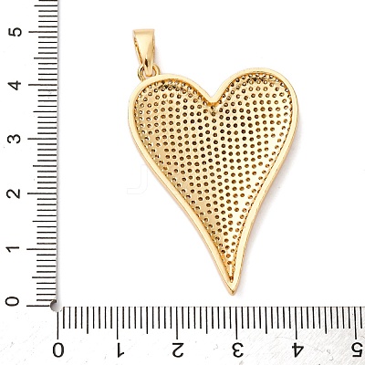 Brass Micro Pave Clear Cubic Zirconia Pendants KK-U076-17G-1