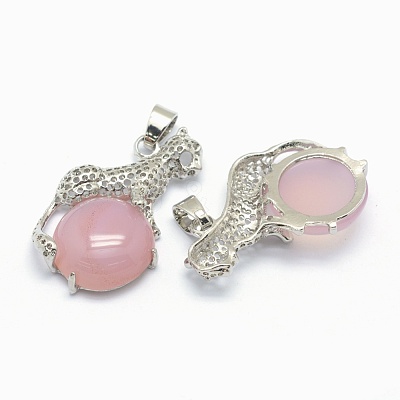 Natural Agate Pendants KK-E757-C-06P-1