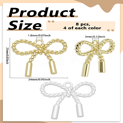 8Pcs 2 Colors Alloy Pendants FIND-LP0005-51-1
