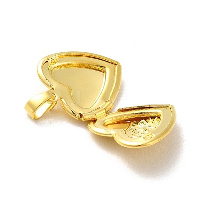 Rack Plating Brass Locket Pendants X-KK-I688-04G-1