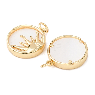 Natural Shell Pendants X-KK-L188-38G-1-1